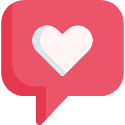 pink heart shaped comment image